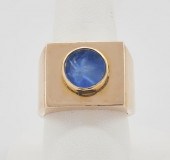 18K YELLOW GOLD & STAR SAPPHIR