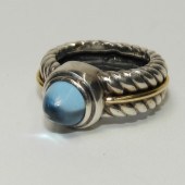 18K YELLOW GOLD STERLING SILVE