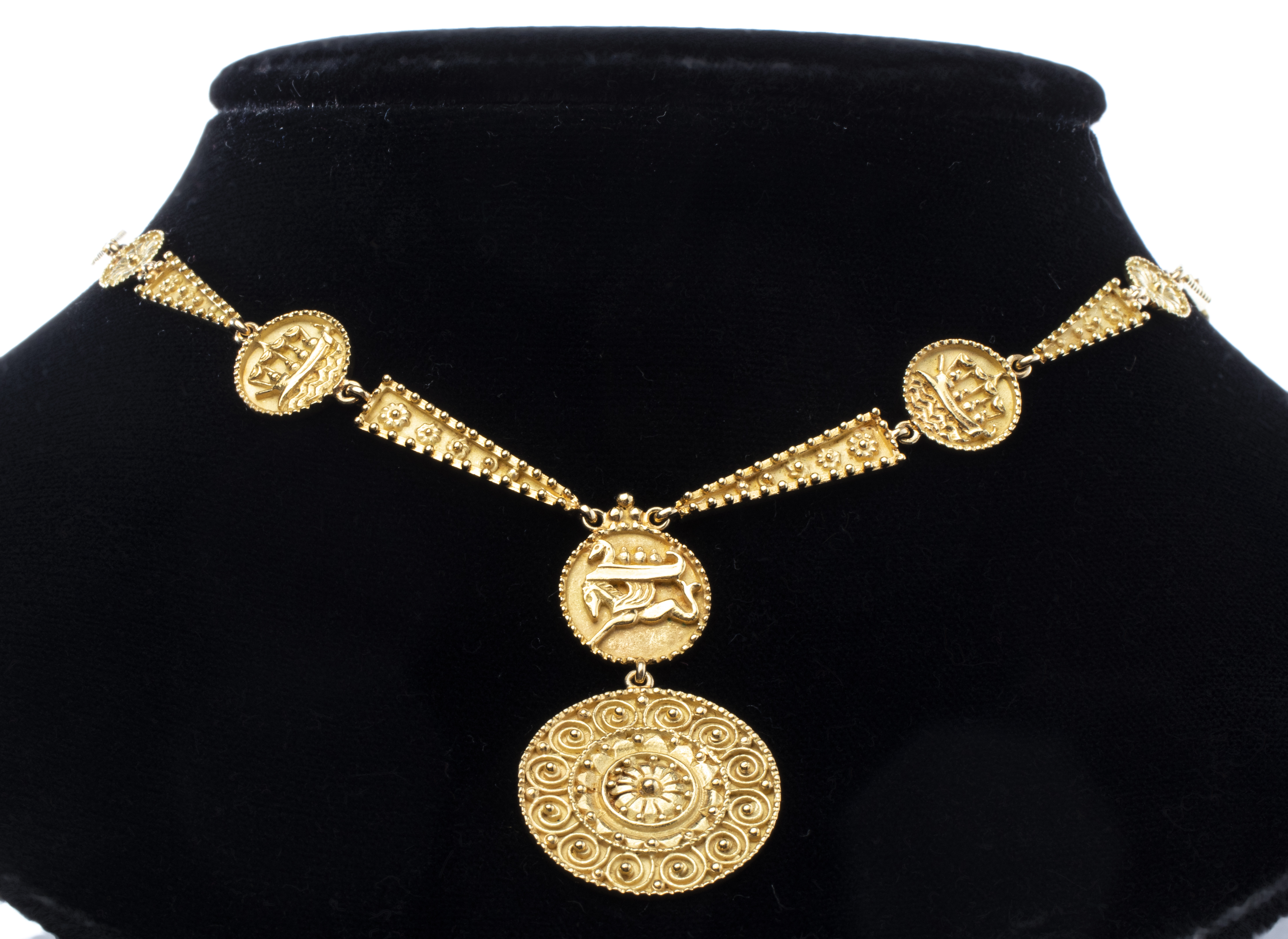 18K YELLOW GOLD TRIBAL DISC