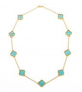 18K YELLOW GOLD TURQUOISE ALHA