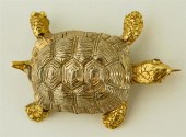 18K YELLOW GOLD TURTLE PIN18K