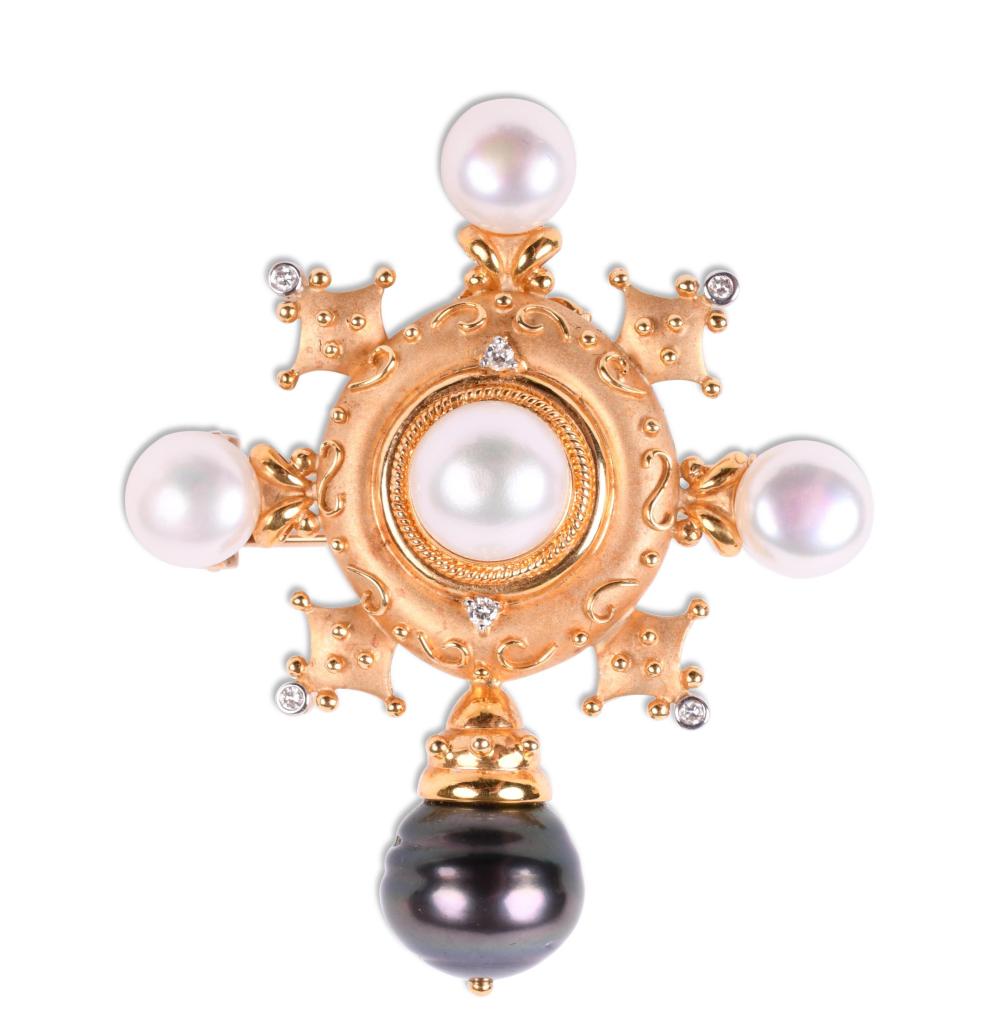 18K YELLOW GOLD WHITE AND