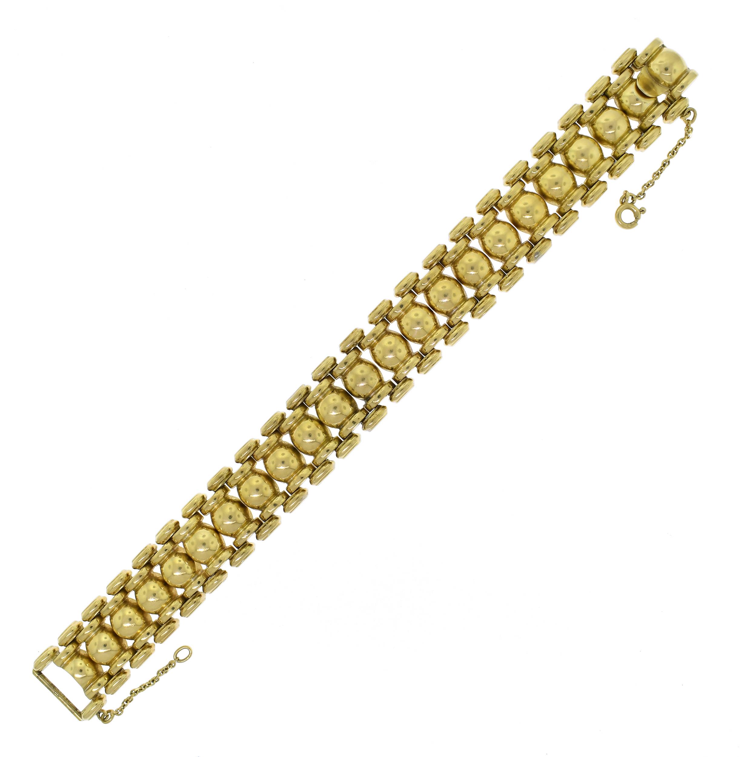 18K YELLOW GOLD WIDE BRACELET