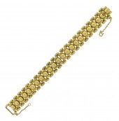 18K YELLOW GOLD WIDE BRACELET
