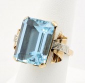 18K YELLOW & WHITE GOLD EMERAL