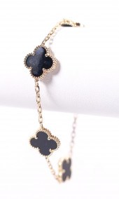 18K YG ALHAMBRA 5-MOTIF ONYX B