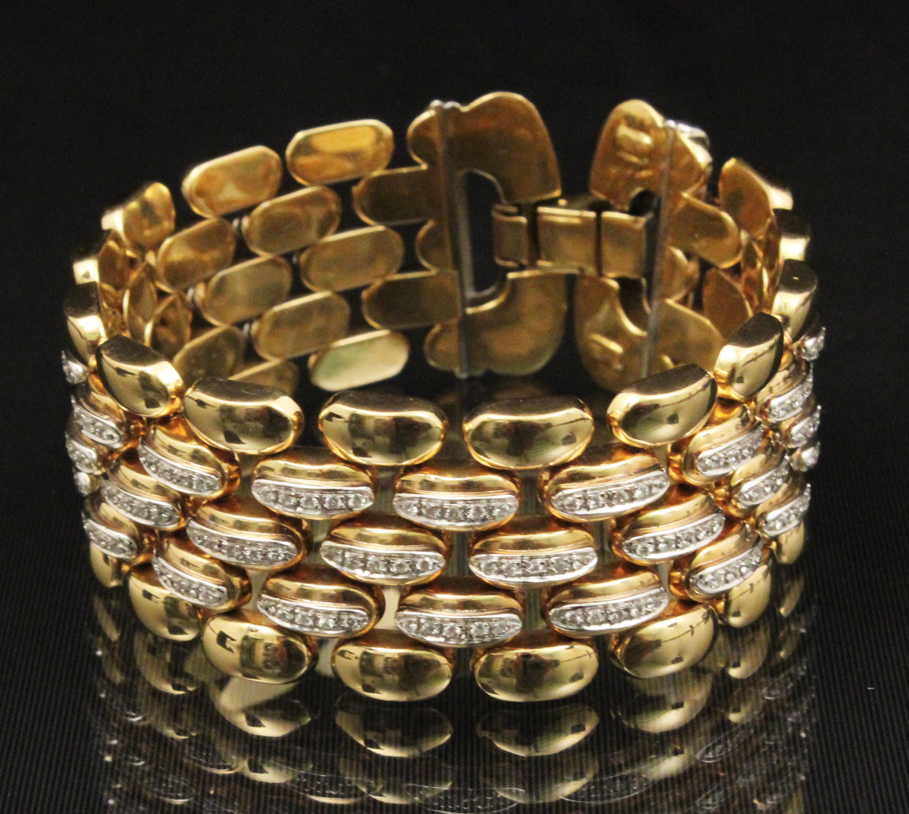 18K YG AND DIAMOND FLEXIBLE