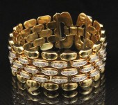 18K YG AND DIAMOND FLEXIBLE BR