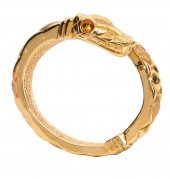 18K YG & CITRINE SNAKE HINGED