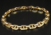 18K YG CUSTOM ANCHOR LINK DESI