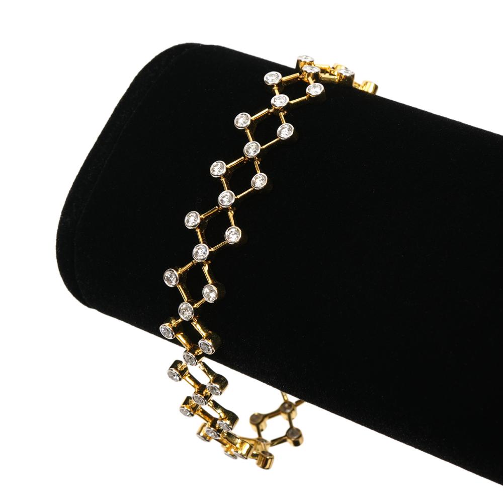 18K YG & DIAMOND FLEXIBLE LINK