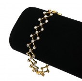 18K YG & DIAMOND FLEXIBLE LINK