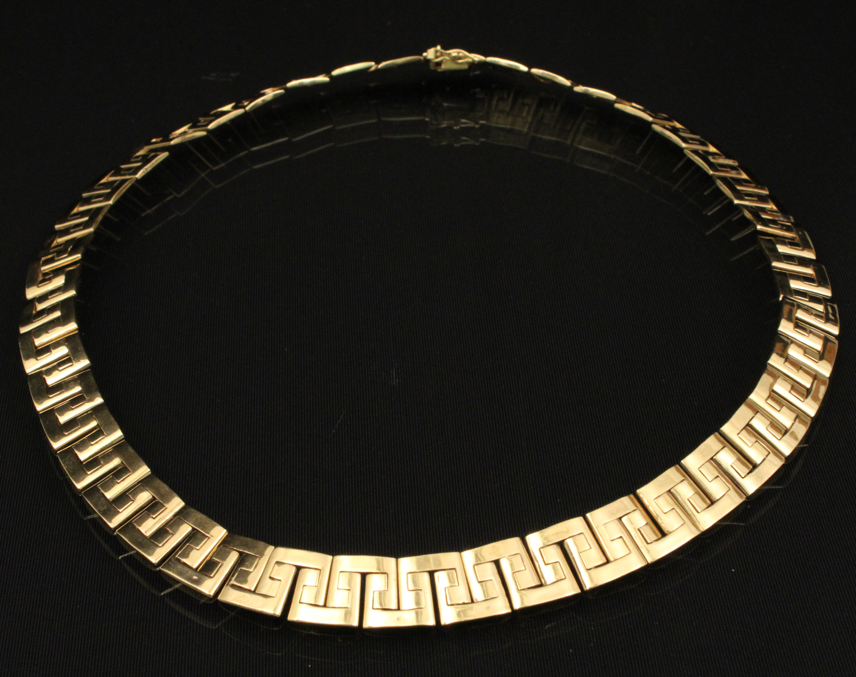 18K YG GREEK DESIGN 20" CHOKER
