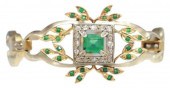 18KT 1.24CTTW EMERALD & 0.50CT