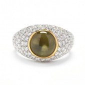 18KT BI-COLOR GOLD, CAT'S EYE