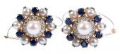 18KT. BLUE SAPPHIRE, DIAMOND A