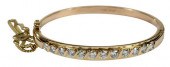 18KT. DIAMOND BRACELEThinged b