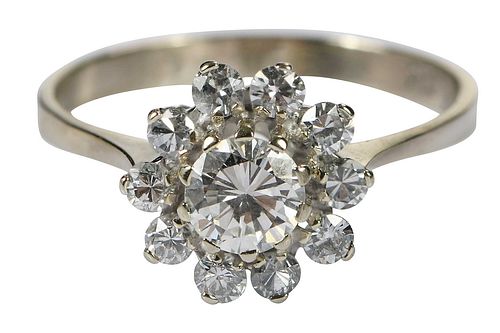 18KT. DIAMOND FLOWER MOTIF