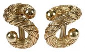 18KT. EARCLIPS"S" design, tamp