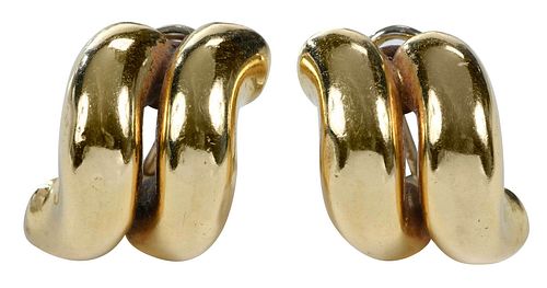 18KT. EARCLIPSSan Marco style,