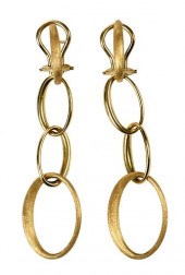 18KT. EARRINGSoval drop design