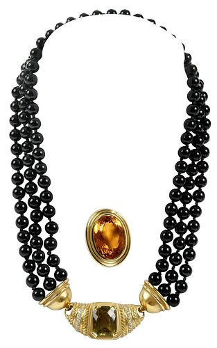 18KT. GEMSTONE NECKLACE