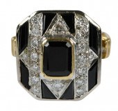 18KT. GEMSTONE RINGArt Deco st