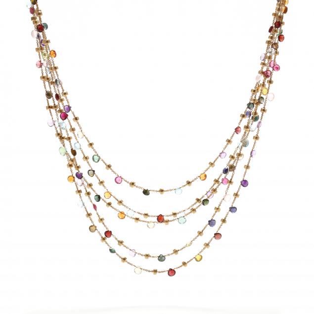 18KT GOLD AND MULTI-GEMSTONE