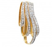 18KT GOLD AND PAVE DIAMOND SLI