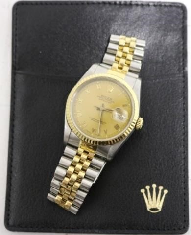 18KT. GOLD AND STAINLESS STEEL
