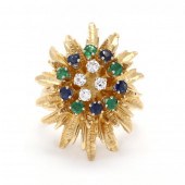 18KT GOLD, DIAMOND, AND GEM-SE