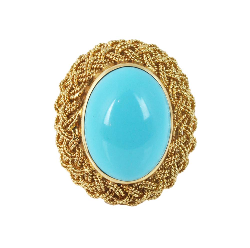 18KT. GOLD PERSIAN TURQUOISE