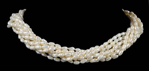 18KT. PEARL AND GEMSTONE
