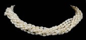18KT. PEARL AND GEMSTONE NECKL