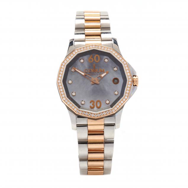18KT ROSE GOLD AND STAINLESS