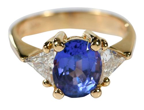 18KT. TANZANITE & DIAMOND