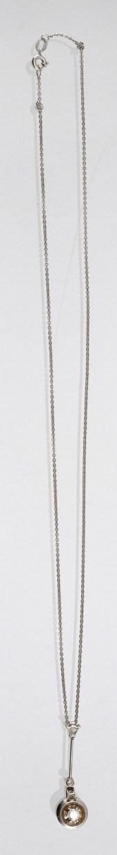 18KT WHITE GOLD AND DIAMOND PE