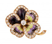 18KT YELLOW GOLD, DIAMOND AND