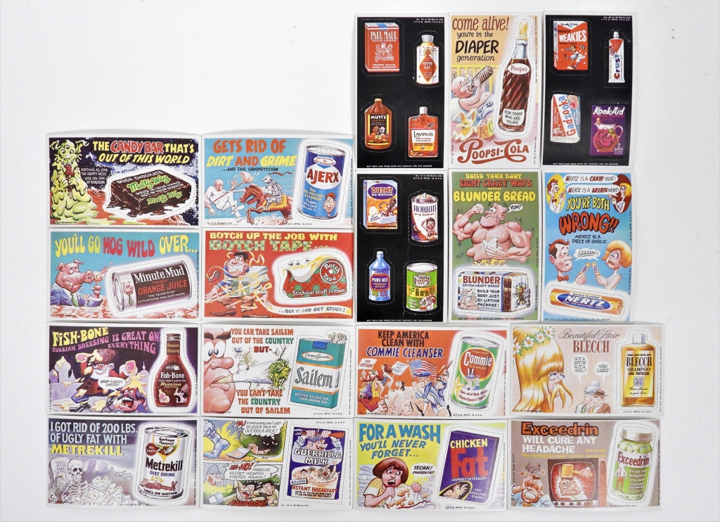 18PC 1969 TOPPS WACKY AD TRADING