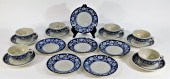 18PC DEDHAM POTTERY TEA CUP &