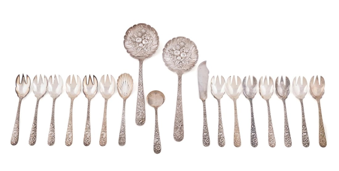 18PCS KIRK & SON STERLING SILVER
