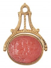18th C Agate Carved Spinning S