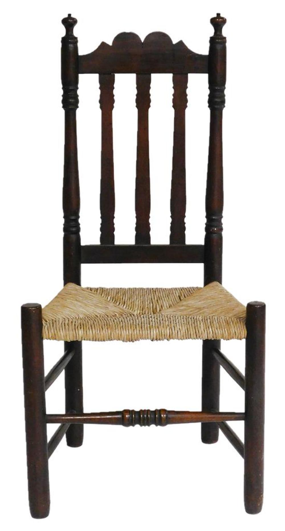 18TH C. BANNISTER BACK SIDE