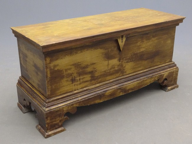 18th c. bracket base blanket box
