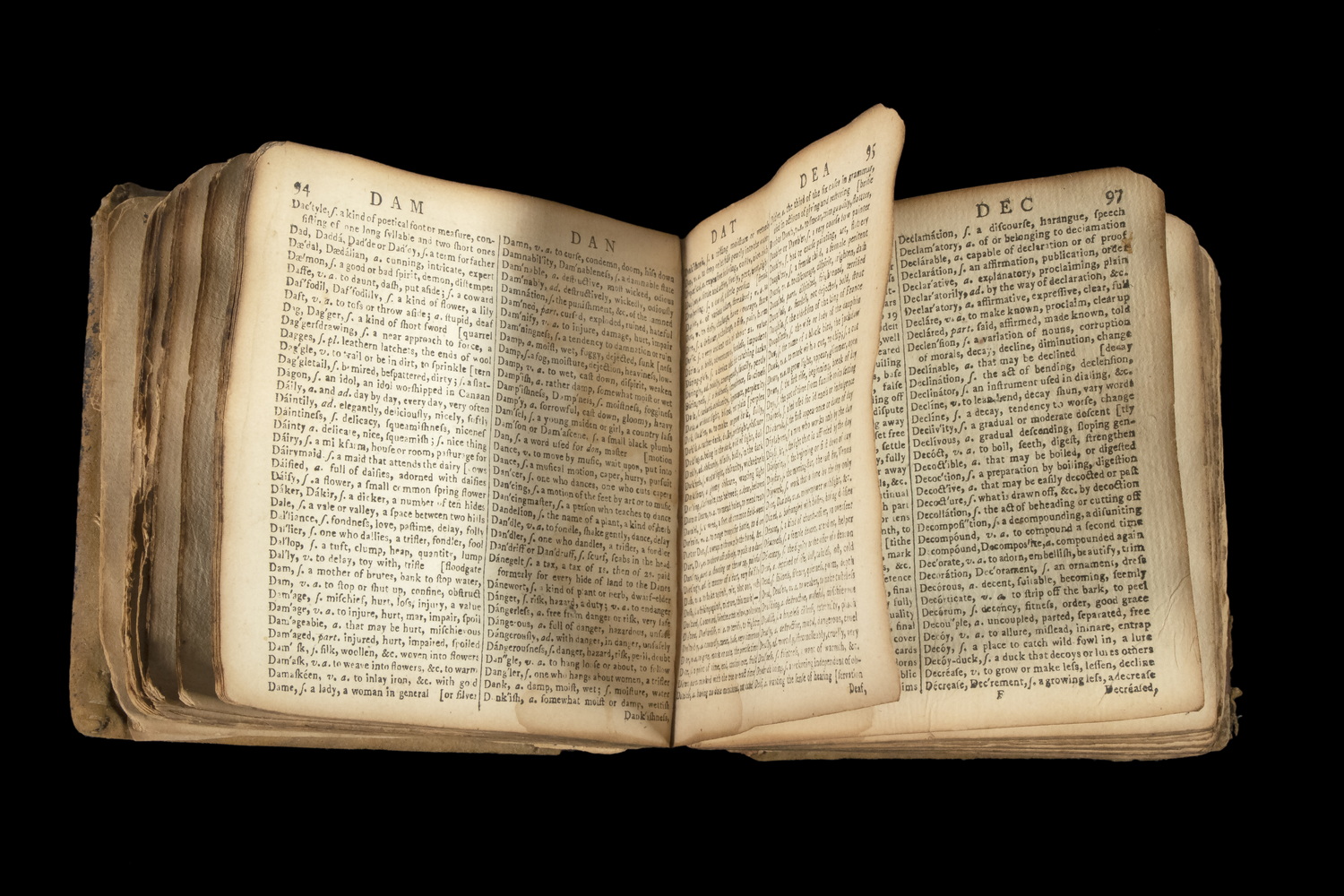 18TH C. BRITISH DICTIONARY "The New