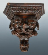 18TH C CARVED ITALIAN SHELF WI