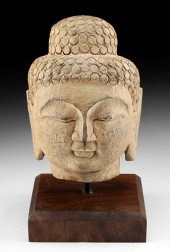 18TH C. CHINESE QING STONE BUD