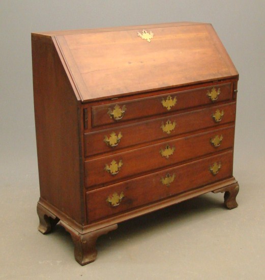 18th c. Chippendale slant lid