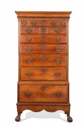 18TH C. CHIPPENDALE TIGER MAPL