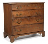 18TH C. CHIPPENDALE TIGER MAPL